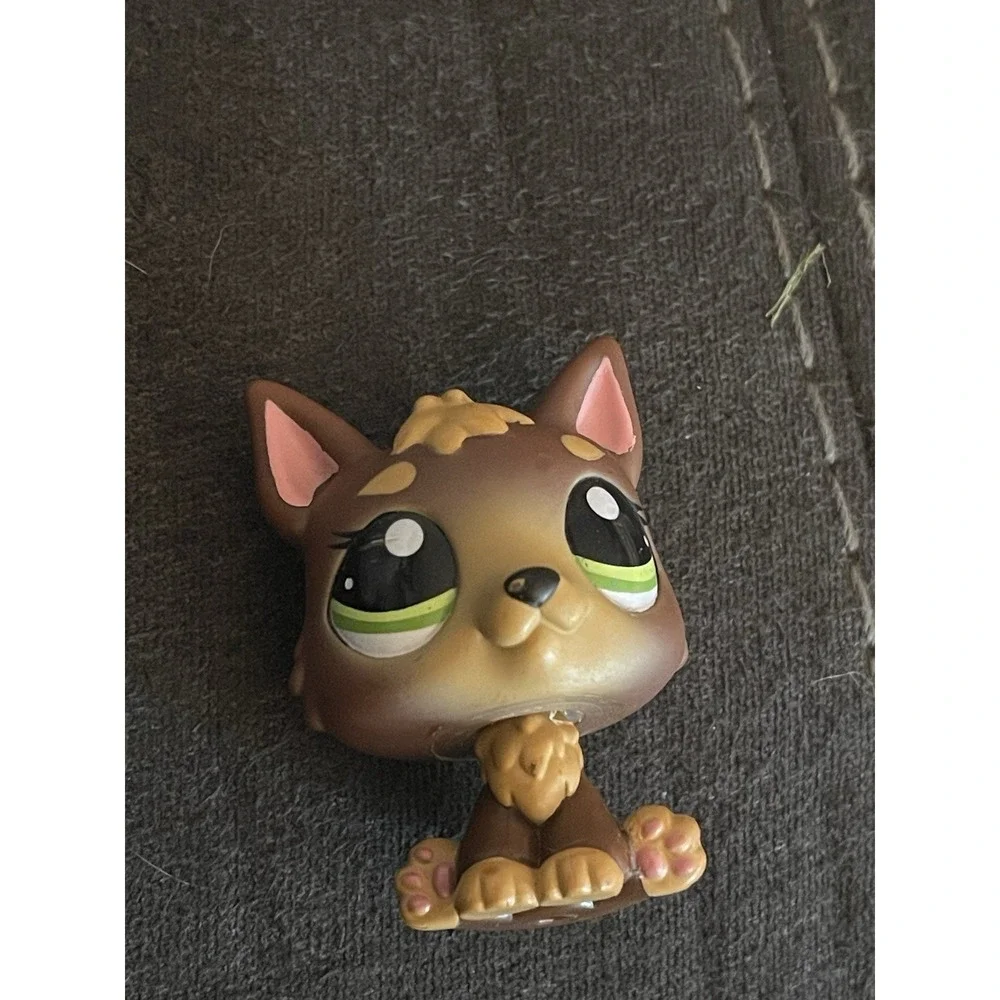 LPS #2137 German Shepherd Brown Puppy Dog Green Eyes Authentic Littlest Pet Shop